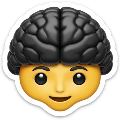 A full black brain emoji i can put in my bio sticker