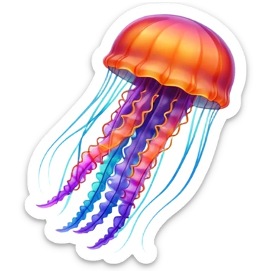 jellyfish with unique design and color but i want a simple one sticker