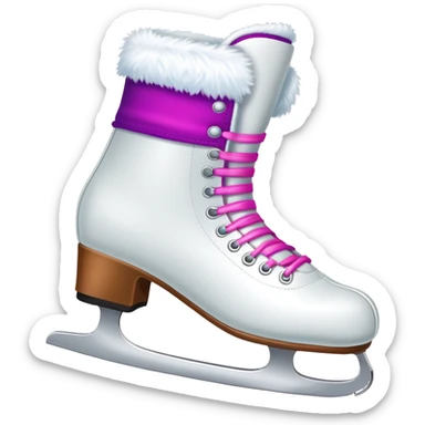 figure skating boot with colorful leg warmers pulled up over the skates sticker