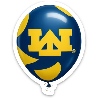 University of Michigan happy balloon sticker