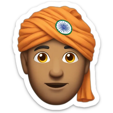 man from india in traditional headgear sticker