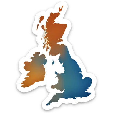 united kingdom map sticker