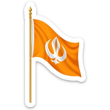 khalsa flag in sikh religious sticker