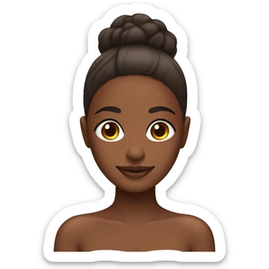 Brown skin girl with edges having a spa day  sticker