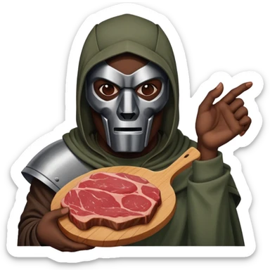 MF DOOM with meat  sticker
