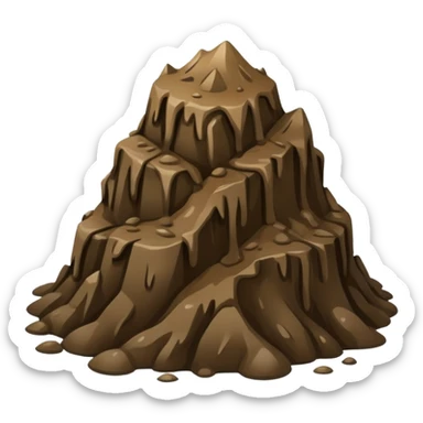 Pile of mud sticker