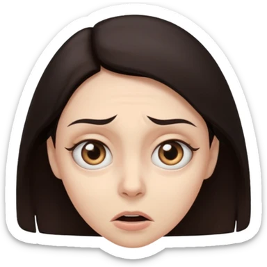 use the second emoji and make her look scared  sticker