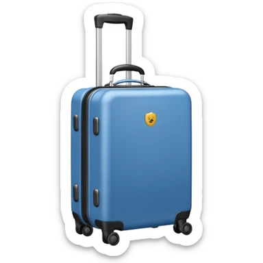 blue carry-on luggage sticker