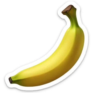 Create a platinum banana emoji with rich golden tones and a subtle shimmer, giving it a premium, sophisticated look. Add a refined texture to symbolize a higher level of support and significance sticker