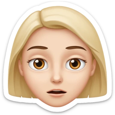 Face whit Eye pop like cartoons for surpirse sticker