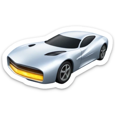 A futuristic car with technological details, surrounded by electric lightning and a 'number 1' sign on top. sticker