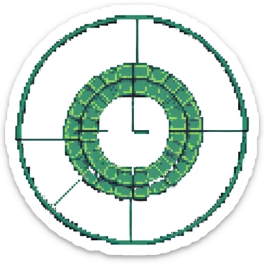 pixel art circular graph sticker