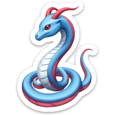 Milotic-Dragonair-Fakémon-hybrid-creature (full body)  sticker