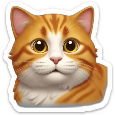 un gros chat roux sticker