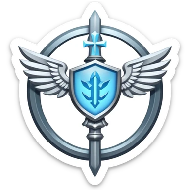dominus' emblem with a touch of light blue sticker