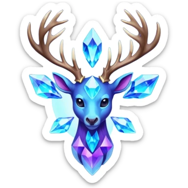Pokemon legendary cian and purple crystal xerneas sticker