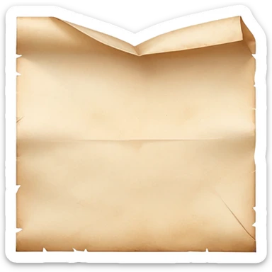 Survivor folded parchment paper sticker