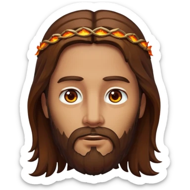 Jesus with burnig Eyes like in Revalation  sticker