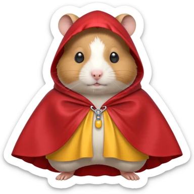hamster wearing a poncho sticker