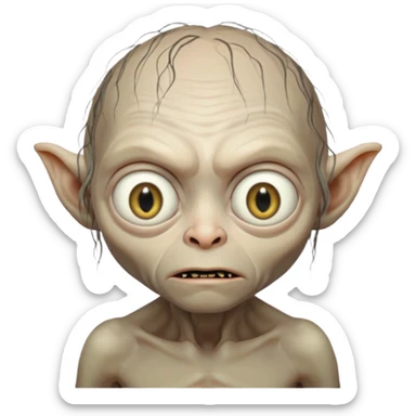 Gollum from the lord of the rings  sticker