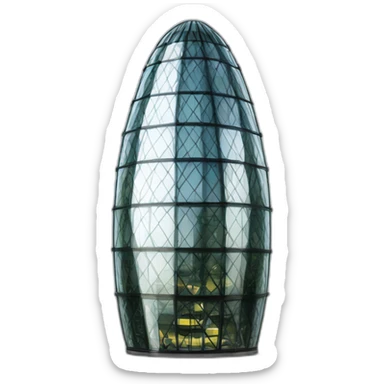 London gherkin glass building sticker