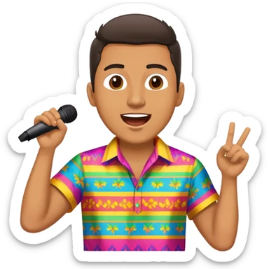 Happy Rock Pop Latino Music Male Singer in his 30s sticker