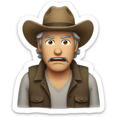 angry country dude sticker