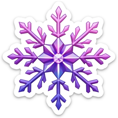 pastel pink and purple gradients snowflake  sticker