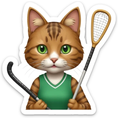 female cat hockey stick sticker