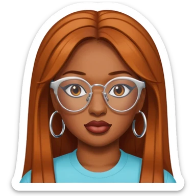 Megan Thee Stallion wear glasses sticker