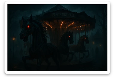 Avions manege du parc saint paul en emoji  rajoute et garde aspect terrifiante  sticker