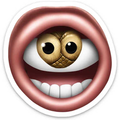 Taylor Swift reputation era closeup snake coming out of his mouth sticker