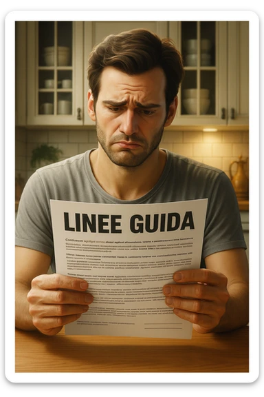 FALLA IDENTICA A QUESTA MA SUL FOGLIO SCRIVI "LINEE GUIDA" IN ITALIANO sticker