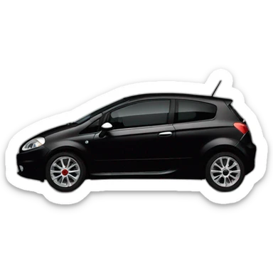 Fiat Grande punto nera sticker