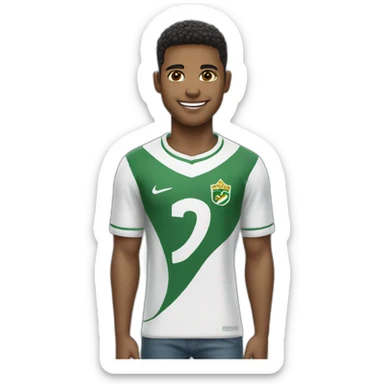 Um menino com a camisa do Santos sticker