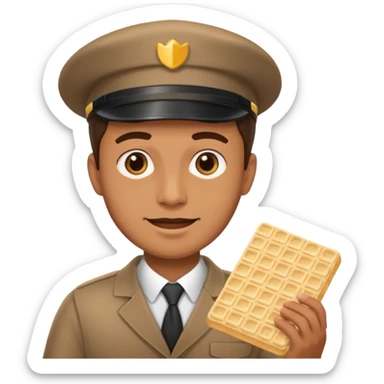 A mam delivering wafers fast sticker