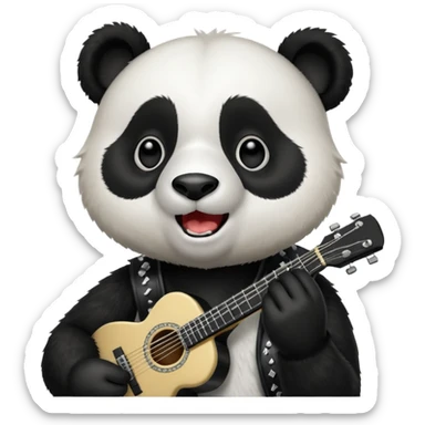 rockstar panda who sings sticker