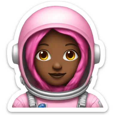 Pink astronaut girl  sticker