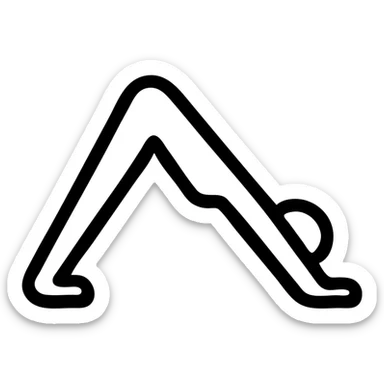 icon on the theme of yoga classes. image of a person in dog asana pose sticker