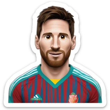 Messi avec la tenu du maroc sticker