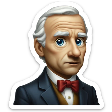 American politician in Uncle Scrooge style, oil paint, mysterious eyes, intricate lips, masterpiece portrait, beautiful, desirable, logical sticker