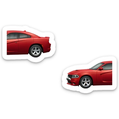 Black man driving a dodge charger sticker