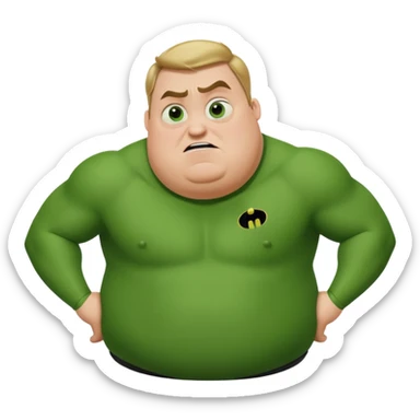 green fat mr incredible farting sticker