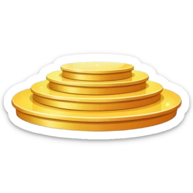 A spotlight-lit platform with glittery floor decorations. sticker