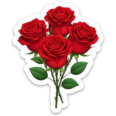 A bunch of red roses with a note that says Linnea sticker