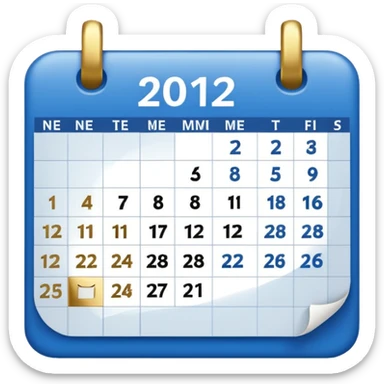 no generate an ios style background free calender, blue and gold and white with the date 22 november highlited sticker