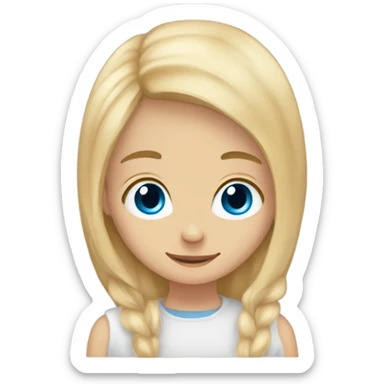 girl with blonde hair blue eyes hugging a boy with brown hair brown eyes sticker