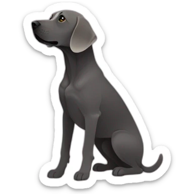 shorthair weimaraner profile silhouete sticker