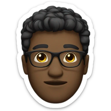 white guy with dark middled up hair wearing glasses and dark t-shirt with flowers print sticker