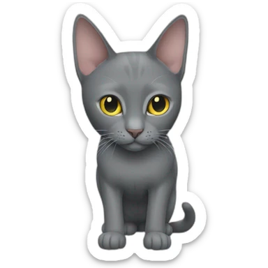 Korat Cat Full Body sticker
